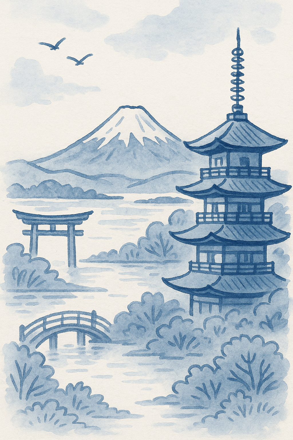 Shinkansen travelling through Japan
